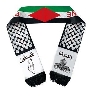 Palestine Flag Scarf Dome of The Rock Arabian Fashion Neck Scarf